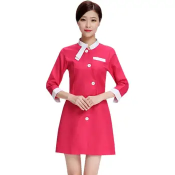 

2020 Elastic Medical Scrubs Hospital Staff Uniforms Pretty Nursing Clothes Salon Slim Fit Fashion Design Summer Spring Wear