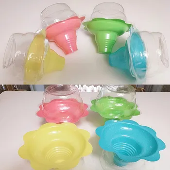 

50pcs Creative ice cream bowl wedding birthday party favors cake dessert pudding bowl baking decoration fruit salad plastic bowl