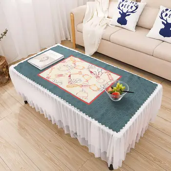 

New Lace Table Cover TV Cabinet Dust Tablecloth Rectangular Coffee Table Cloth Party Tablecloths Dining Tablecover Mesa Obrus