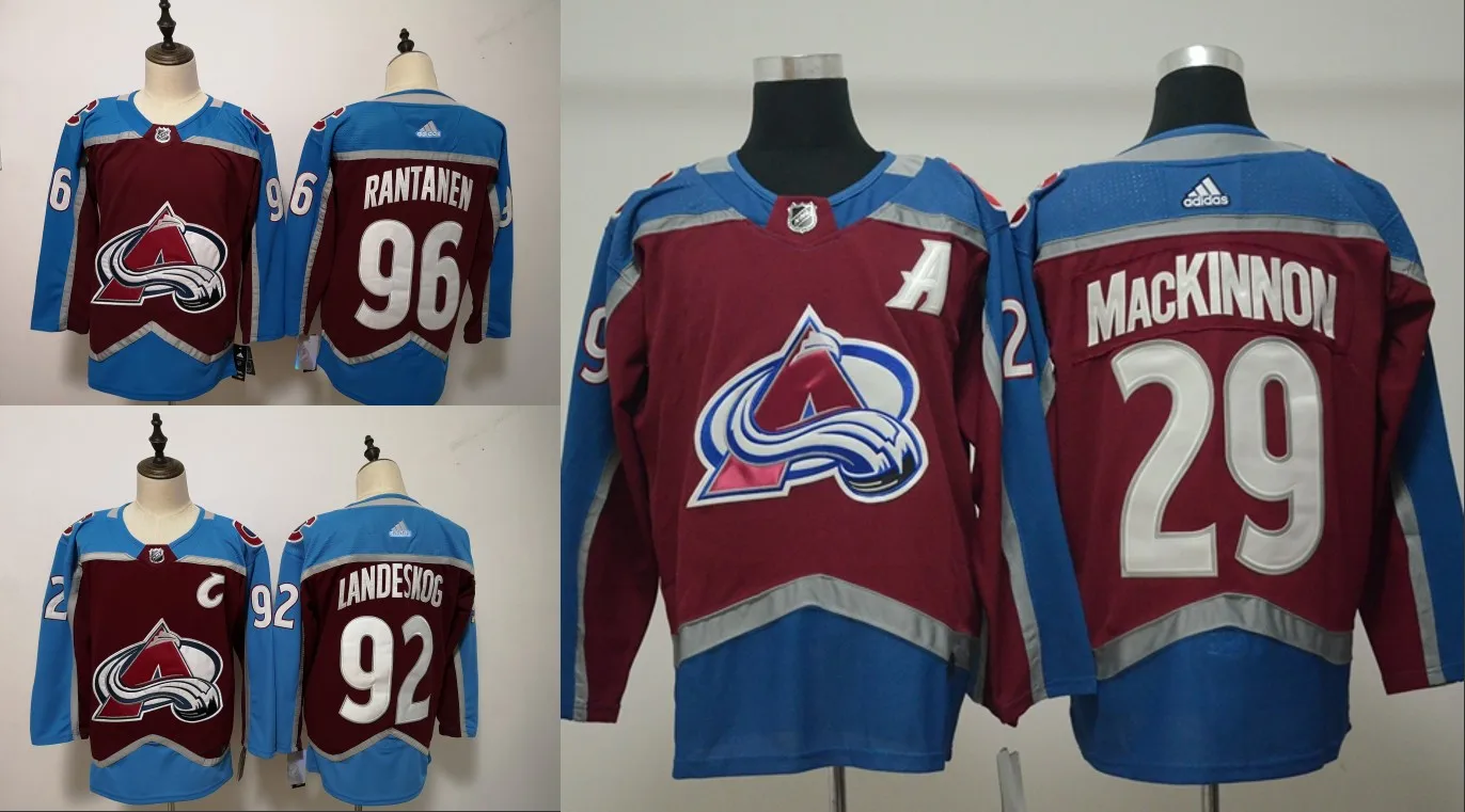 Все сшитые мужские трикотажные изделия Colorado Nathan MacKinnon Mikko Rantanen