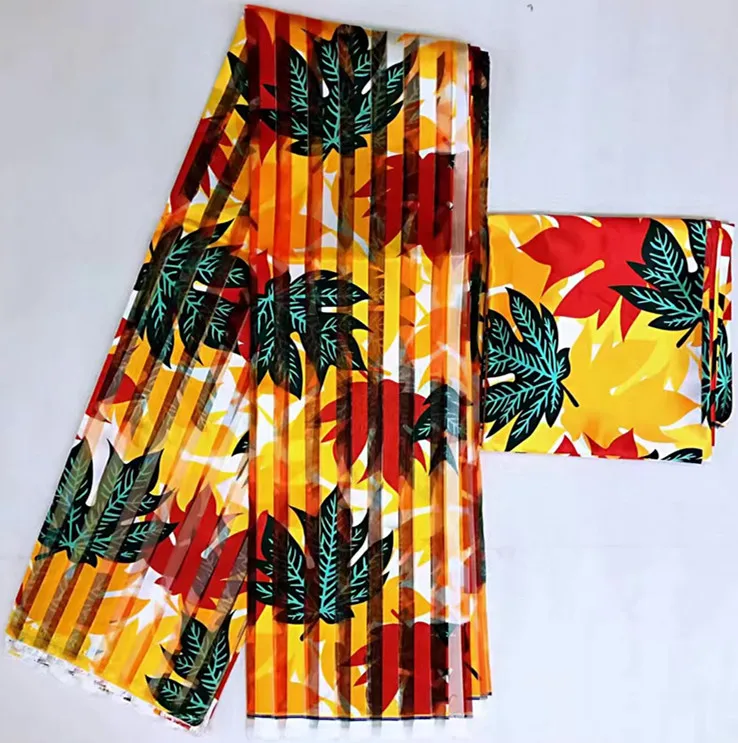 Органза кружевная ткань чистый шелк ткань африканская ткань органза Ткань 2+ 4 ярды шелк шифон ткань лента шелк для платья MM-B2