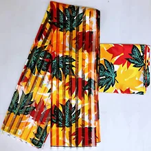 Органза кружевная ткань чистый шелк ткань африканская ткань органза Ткань 2+ 4 ярды шелк шифон ткань лента шелк для платья MM-B2