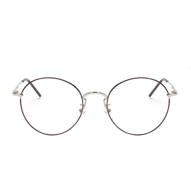 Круглый металлический Ретро оправа для женщин Oculos De Grau фирменный дизайн тонкая боковая ультра легкая большая рамка художественные Серебряные очки Рамка