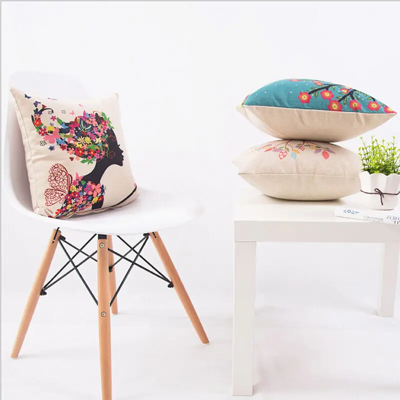 Art Animal Decorative 40*40cm Cushion Cover Linen Throw Pillow Car Home Decoration Decorative Pillowcase