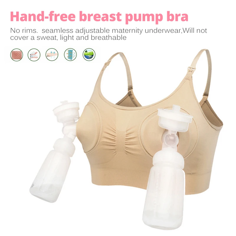 Maternity Bra For Breast Pump Special Nursing Bra Hands Pregnancy Clothes Breastfeeding Pumping Bra Can Wear All Day 2