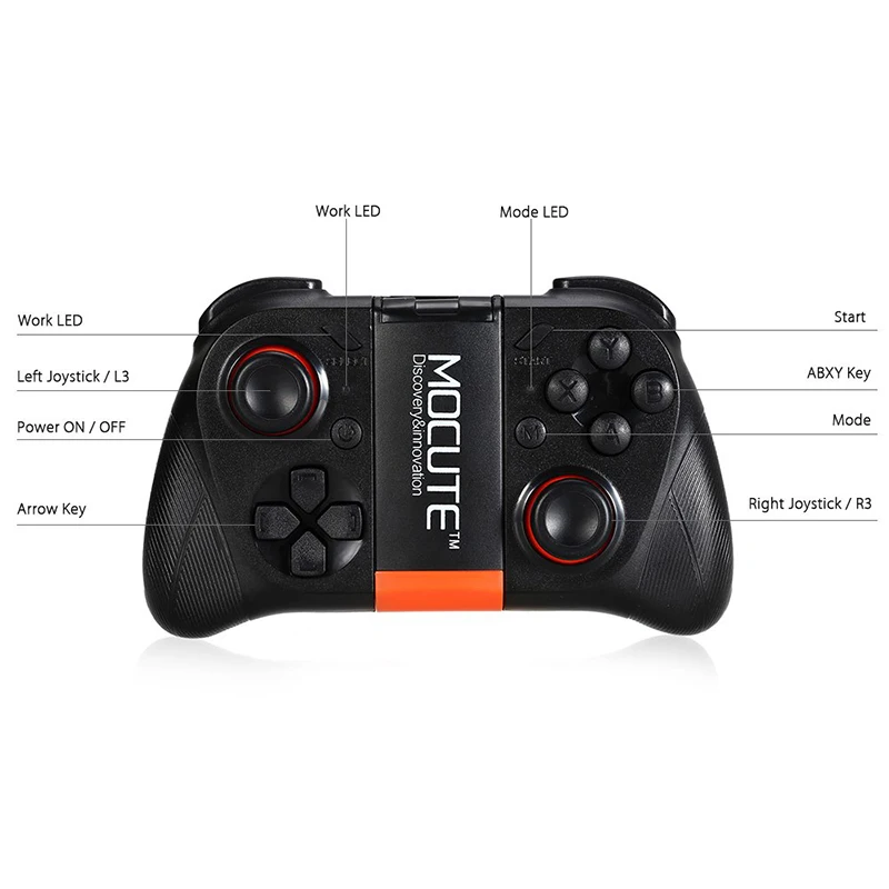  ABGN Hot-MOCUTE 050 Wireless Bluetooth Gamepad Pc Game Controller For Pubg Mobile Pc Ios Android Ip