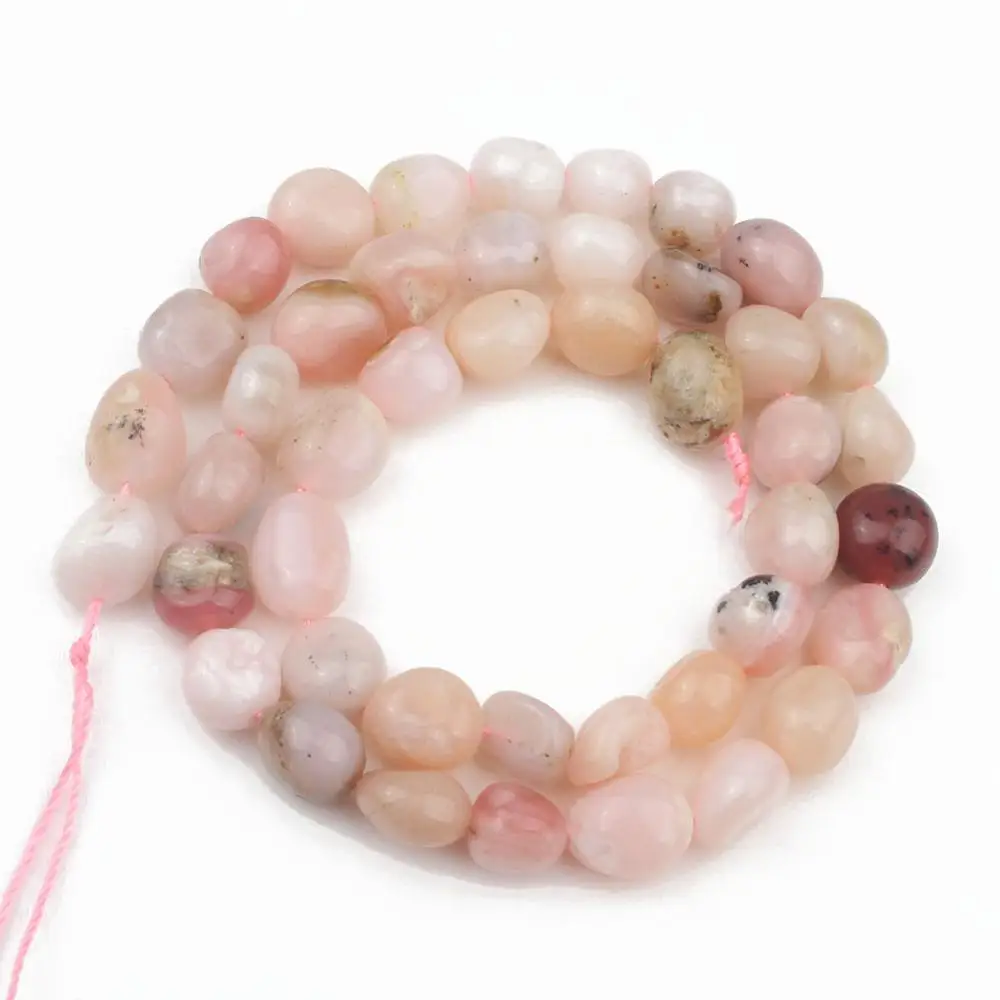 pink opal 8-10 мм Нерегулярные натуральный Апатит морганит аквамарина камень бусины для самостоятельного изготовления ювелирных изделий браслет 15 ''strand - Цвет: pink opal