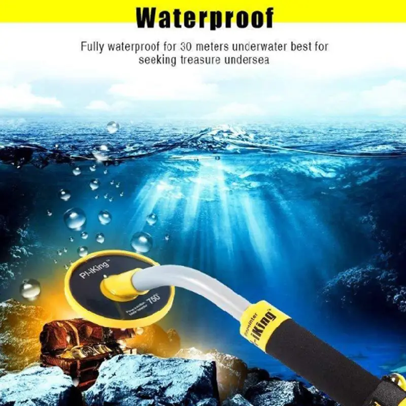 

Underwater Metal Detector Waterproof Handhold Pinpointer Pulse Induction Technology Precise Direction Underwater 30m With Light