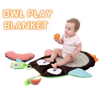 

Cute Owl Crawling On A Blanket Mat Infant Floor Mats Washable Safety And Health Game Blanket Baby Climbing Mat