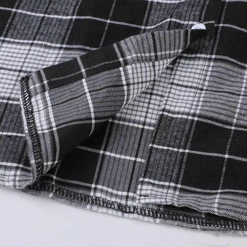Muyogrt Women Shirt Plaid Oversized Brown Top Turn-down Collar Leisure Fashion Loose All-match Long Sleeves Soft Chic Korean Top