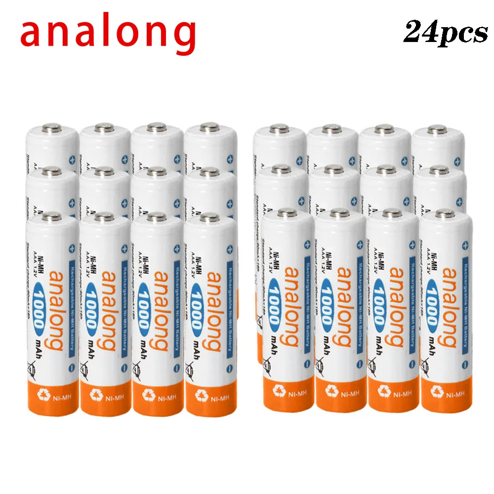 

24PCS 1.2V NIMH Rechargeable battery aaa 3a batteries battery 1000mAh aa rechargeable battery support dropship
