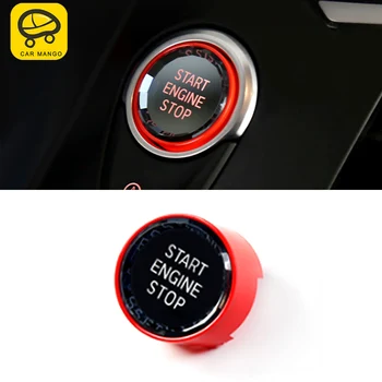 

CARMANGO for BMW X3 G01 X4 G02 2017-2020 Car Engine Start Stop Button Switch Circle Cover Crystal Frame Interior Accessories