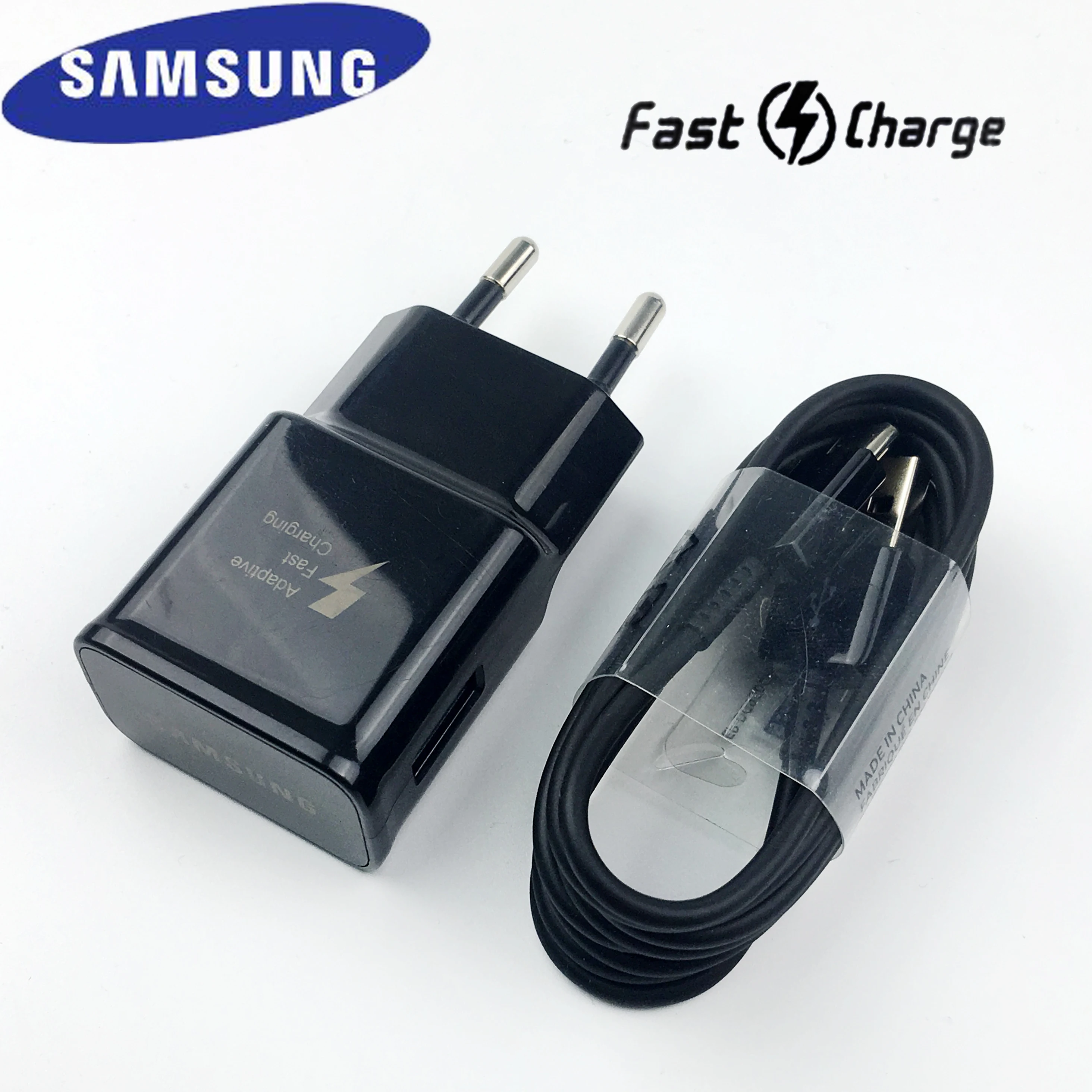 

Original Samsung S10 Fast Charger 9V/1.67A EU Charge power adapter 2a usb Type C data Cable for s8 s9 s10e + note 8 9 a5 a7 2017