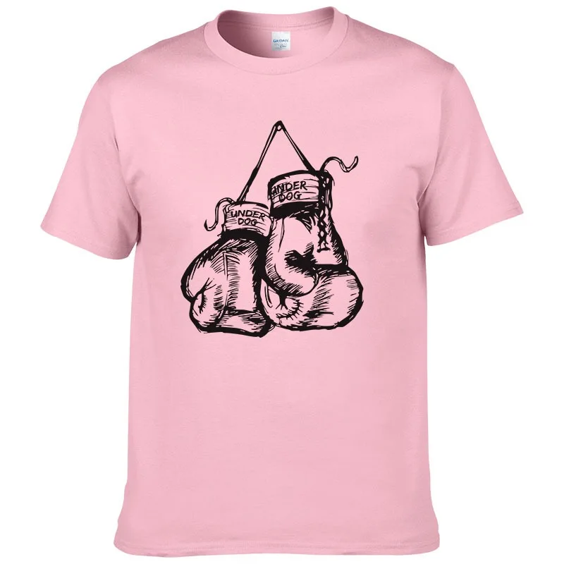 3 New men summer cotton t-shirts 3D HD Boxing gloves Printed O-neck Pure color T-shirt Casual Fashion Students short sleeves - Color: 3