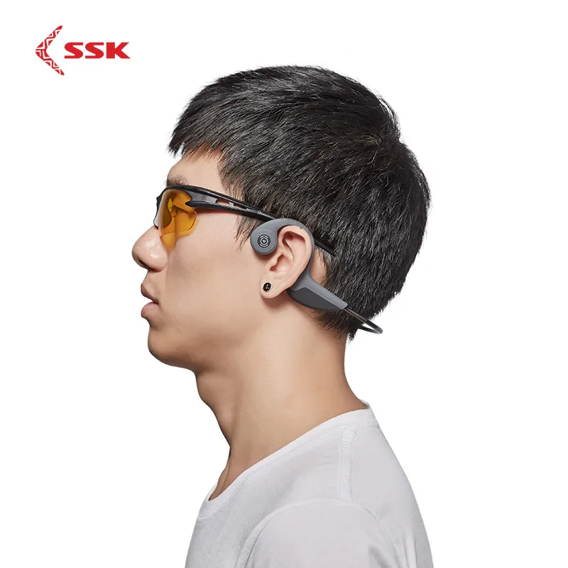 SSK костной проводимости наушники беспроводной Bluetooth 5,0 гарнитура беспроводные наушники спортивные водонепроницаемые с микрофоном BT09
