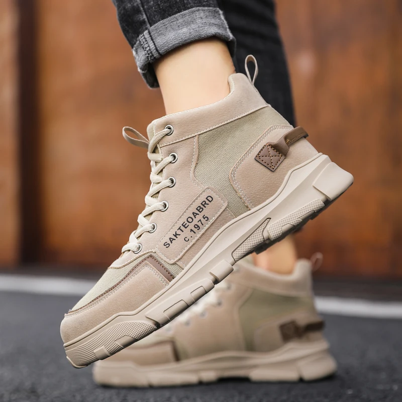Botas de invierno para hombre, zapatos impermeables de cuero puro, informales, a la moda, Sneakers68
