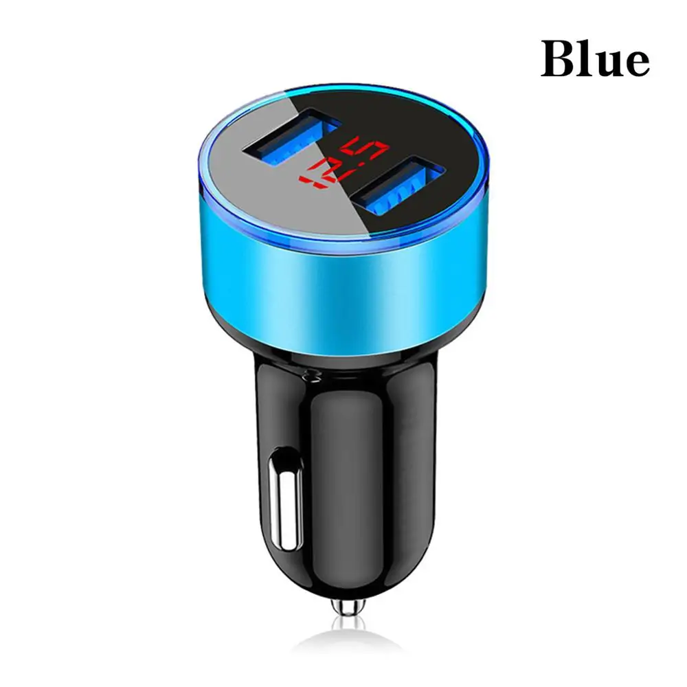 Blue 3.1A 5V двойной зарядное устройство USB с Отображение напряжения на светодиодном дисплее/текущий дисплей мобильного телефона автомобильное зарядное устройство для смартфона/планшета - Название цвета: Blue