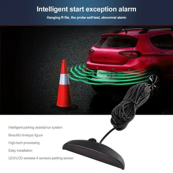 

LED Reversing Radar Vehicle European License Plate Frame Car Parking Sensor System with 3 Ultrasonic Sensor on EU Plate Frame
