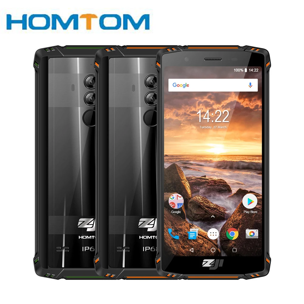 HOMTOM ZJI ZOJI Z9 Helio P23 IP68 Waterproof 4G LTE Smartphone Octa Core 5.7 inch 6GB RAM 64GB ROM