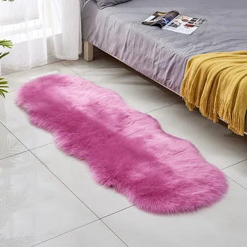 

Solid Fluffy Soft Shaggy Carpet Artificial Sheepskin Hairy Living Room Plush Floor Rugs Mats Kids Room Faux Fur Area Rug Carpet