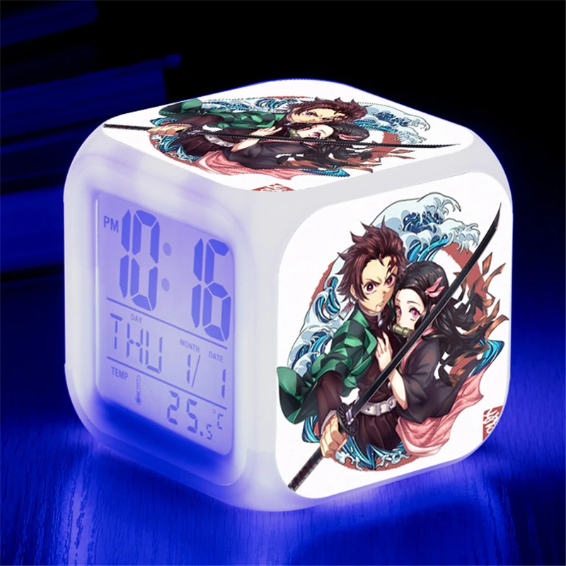Аниме Demon Slayer Kimetsu No Yaiba часы Hashibira Inosuke Zenitsu Agatsuma Kamado Tanjirou Nezuko будильник игрушка