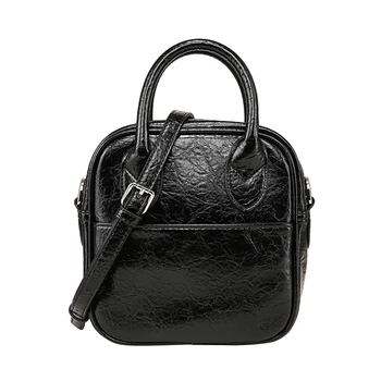 

2019 High-fashion Retro Good Quality Soft Sling Shoulder Office PU Square Crossbody Handbag for Women Daily