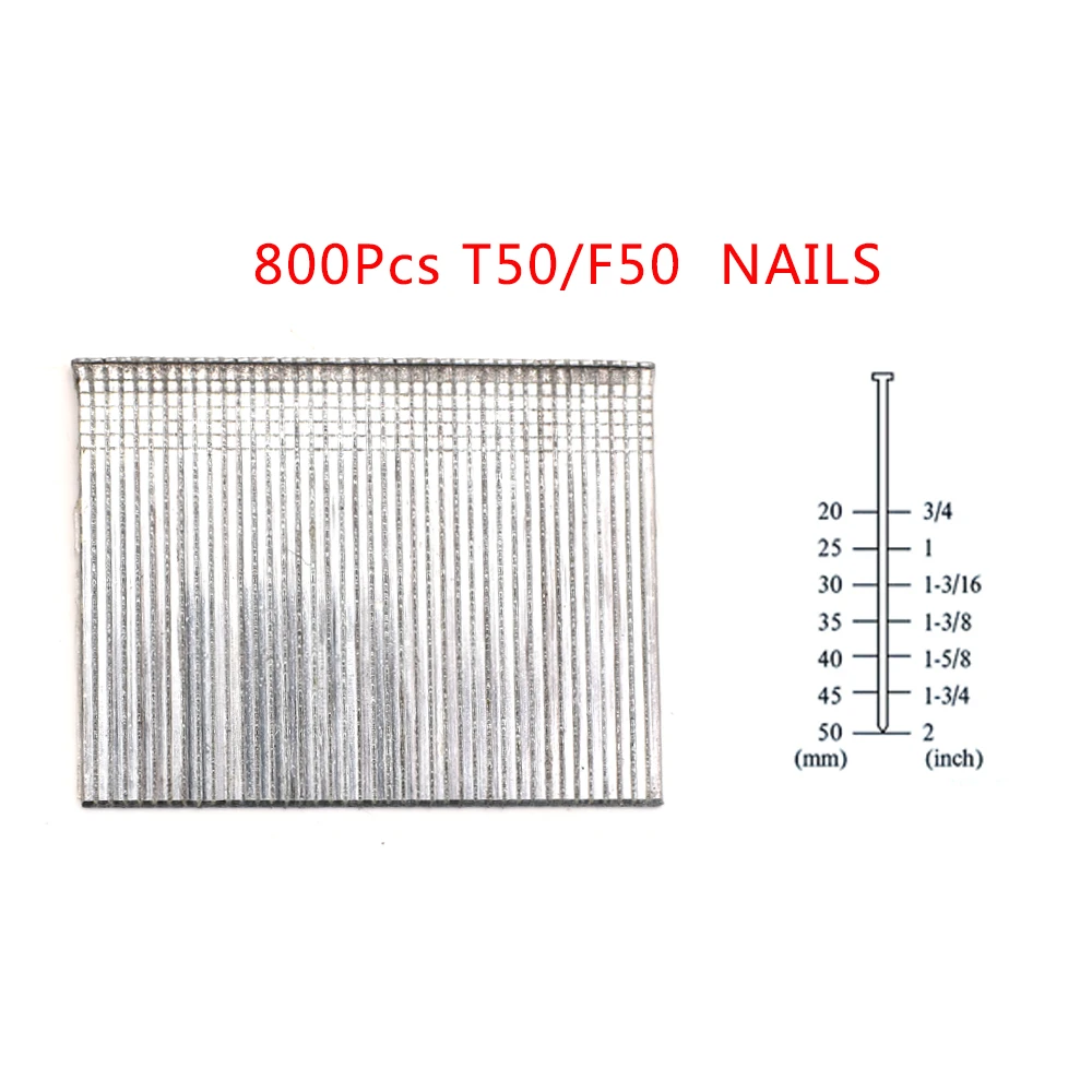 T50 F50 2 Inch 50mm 800pcs Brads Nails For Framing Tacker Nail Staple Gun Hand Tool Sets Aliexpress 