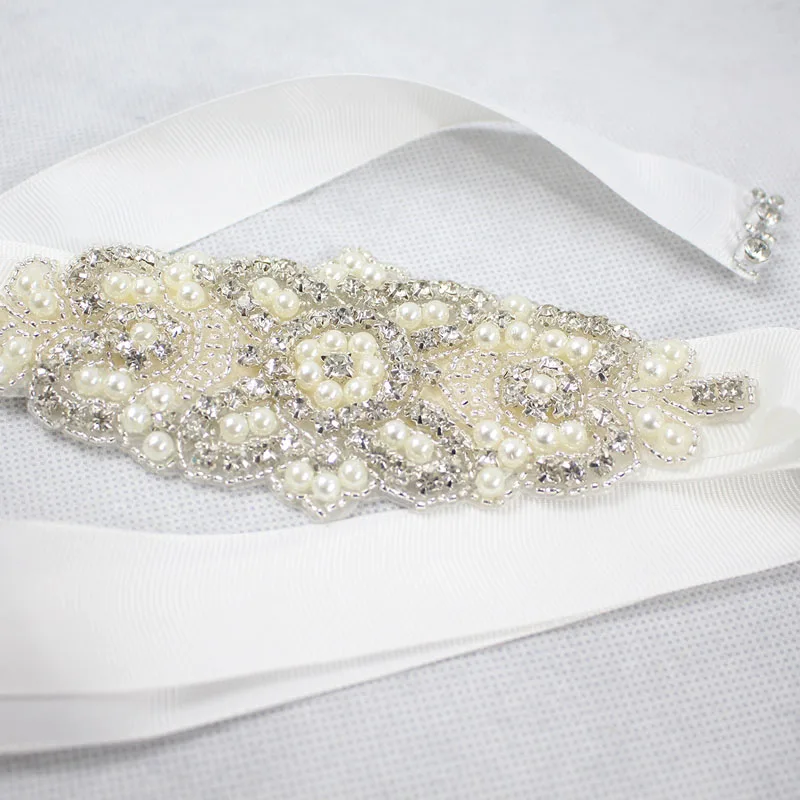 SLBRIDAL Свадебные аксессуары хрустальный свадебный пояс атласный горный хрусталь вечернее платье для выпускного вечера пояс Свадебная лента пояс подружки невесты для женщин