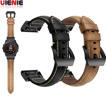 

Watch Accessories Watch Strap 20mm 22mm 26mm Vintage Cow Leather Watch Band For Garmin Fenix 5 5s 5x 3 3HR business Watchband