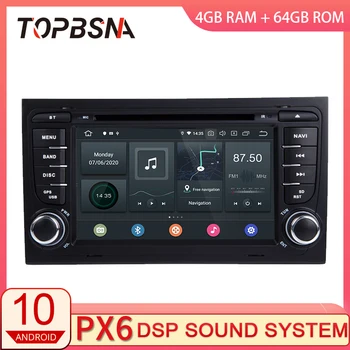 شراء TOPBSNA PX6 سيارة مشغل وسائط متعددة أندرويد 10 لأودي/A6/S6/RS6 لتحديد المواقع والملاحة 2 الدين راديو السيارة ستيريو ذاكرة الوصول العشوائي 4G ROM 64G فيديو ...
