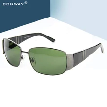Conway, мужские солнцезащитные очки для большой головы, очки для вождения, очки, антибликовые, отражающие, металлическая оправа, солнцезащитные очки, прямоугольные