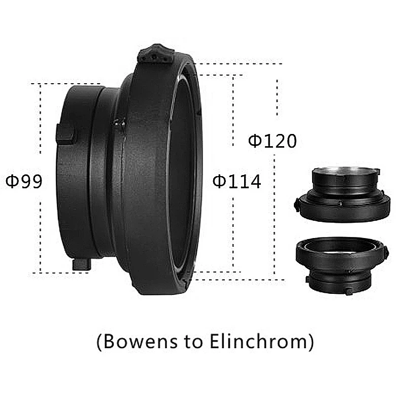 Nicefoto Sn-14 Bowens To Elinchrom Interchangeable Mount Ring Adapter For Bowens Flash Strobe Photography Studio images - 6