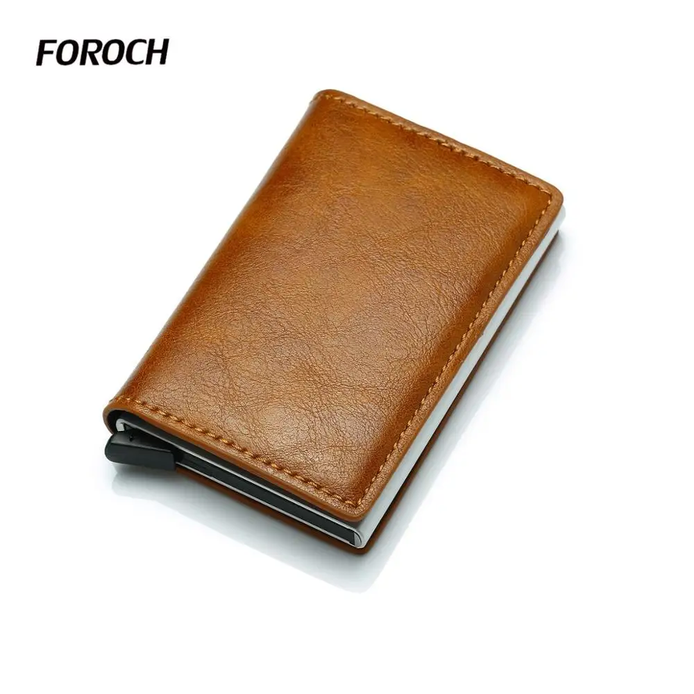 

RFID Card Holder Men Card Wallets Money Bag Male Vintage Black Short Purse 640 PU Leather Slim Wallets ID Card Holder tarjetero