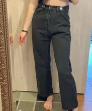 Vaqueros de cintura alta para mujer, Pantalones rectos de pierna ancha a la moda, holgados, cómodos, informales, ropa de mezclilla, pantalones bombachos