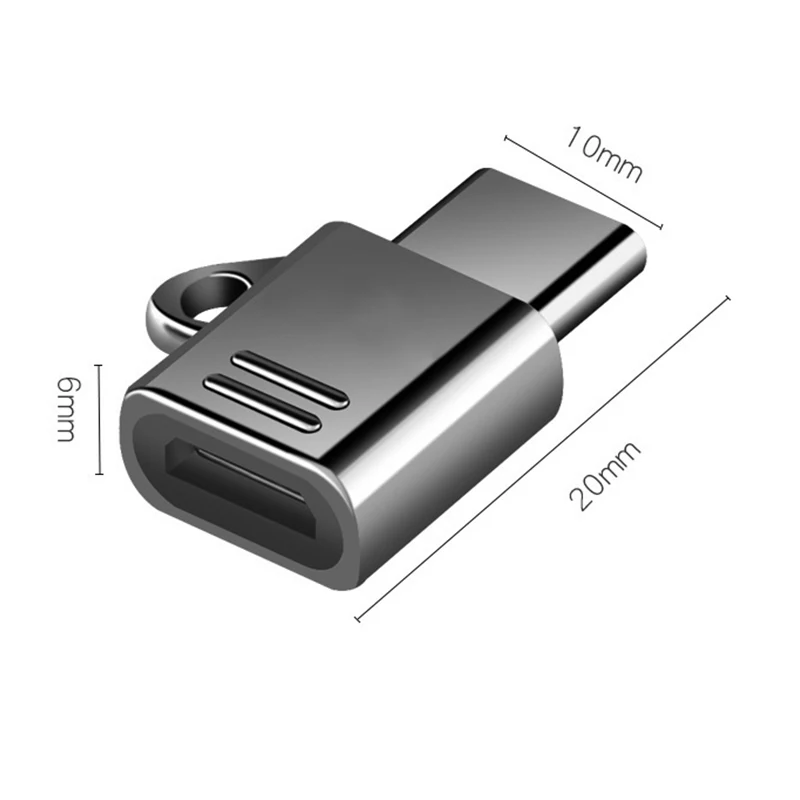 Тип C адаптер микро USB к USB-C конвертер с брелком для samsung htc MacBook PR