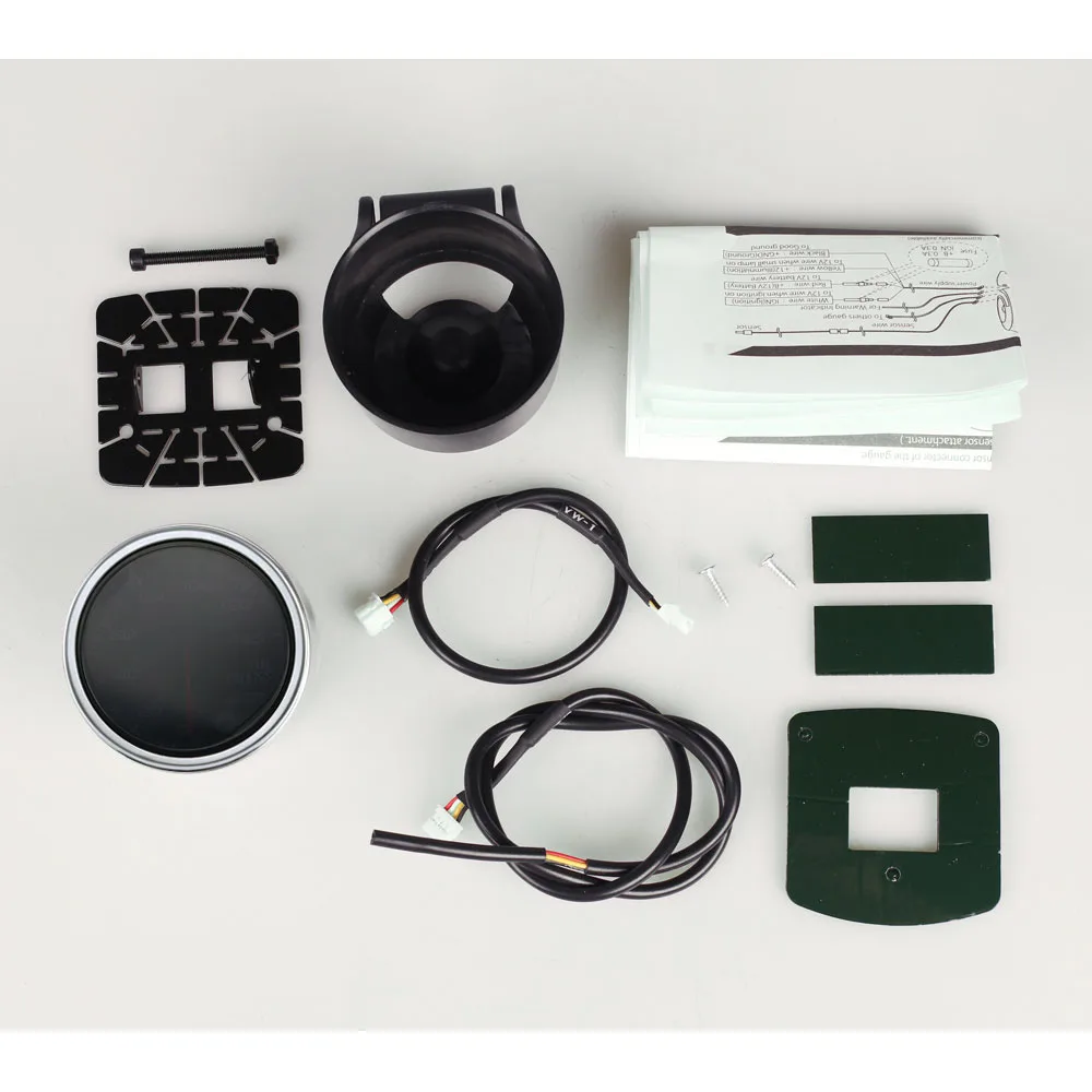 Fuel Level Gauge 2 Inch 52MM Auto Gauge Meter Ext Temp Turbo Boost Oil Press Water Temp Oil RPM Trans AFR Gauge With Stepper Motor