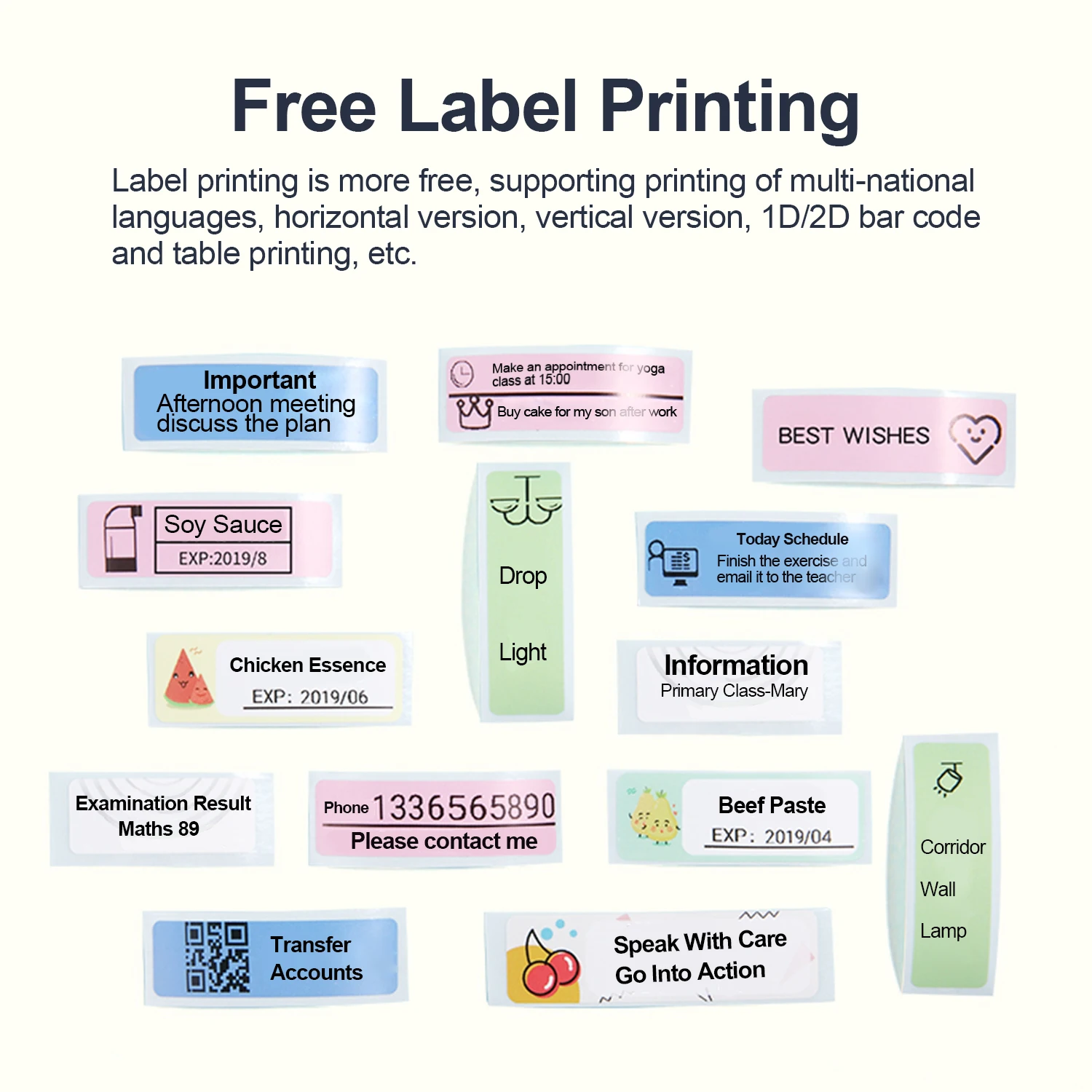 Niimbot D11 Wireless label printer Portable BT Thermal Label Printer Home Use Office Fast Printing Printer