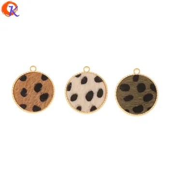 

Cordial Design 50Pcs 25*28MM Jewelry Accessories/DIY Charms/Crooke Coin Shape/Leopard Print Effect/Hand Made/Earring Findings