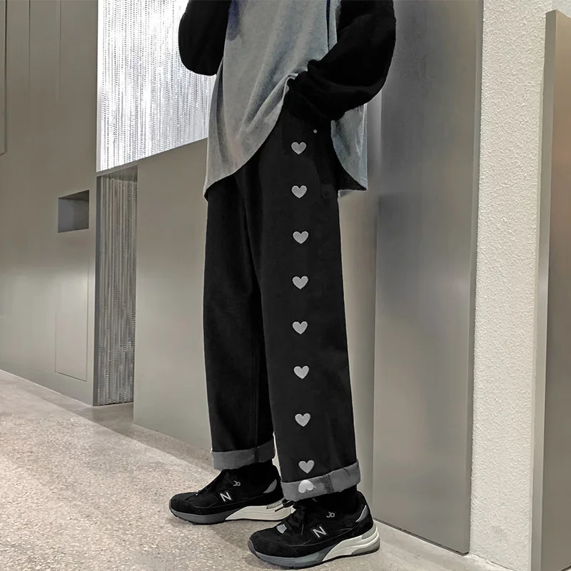 ICCLEK 2021 New Jeans Men's Jeans Loose Trousers  Men Jeans Pants  Jeans for Men  Mens Jeans  Kpop Clothes  Streetwear Men