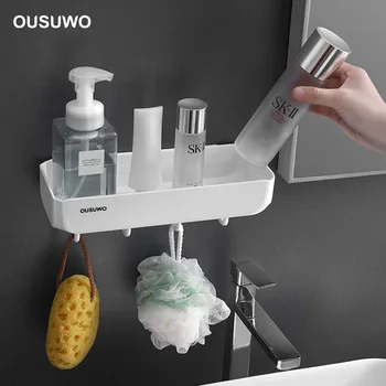 

Bathroom shelf from perforated toilet non-trace wall absorption plastic shelf in the kitchen condiment is received