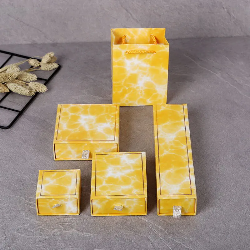

6pcs Drawer Jewelry set Boxes Cardboard For Necklace Pendants Packaging Jewelry Display Organizer Storage Gift Box Personalized