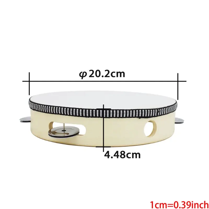 " ручной Тамбурин барабан колокол березовый металлический ударный музыкальный инструмент для образования детские игрушки