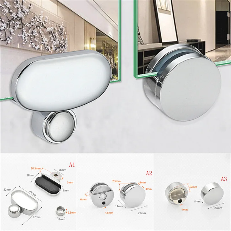 

Bathroom Mirror Glass Fixed Accessories Advertising Plate Glass Clamp Fixed Clip