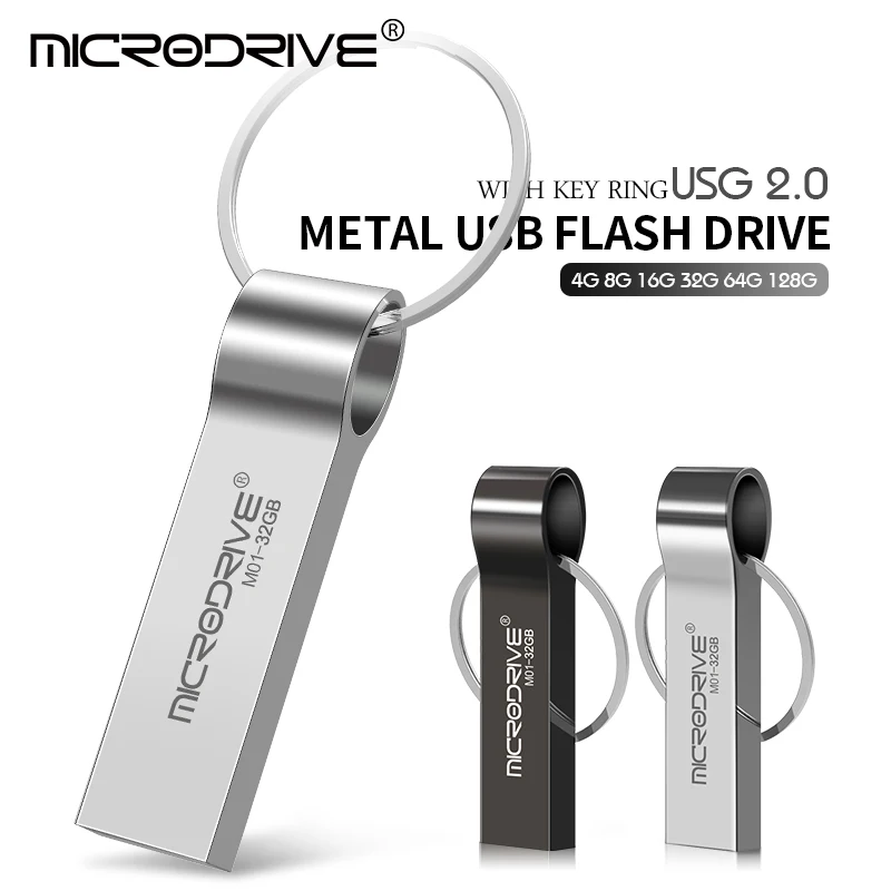 USB флеш-накопитель с кольцом для ключей 64 ГБ 32 16 8 4 карта памяти Высокоскоростная
