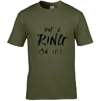 

Print Put A Ring On It! Engagement Marry Me Mens Tshirt 100% Cotton Short-Sleeve Unisex T Shirt Homme Plus Size 3xl Hip Hop