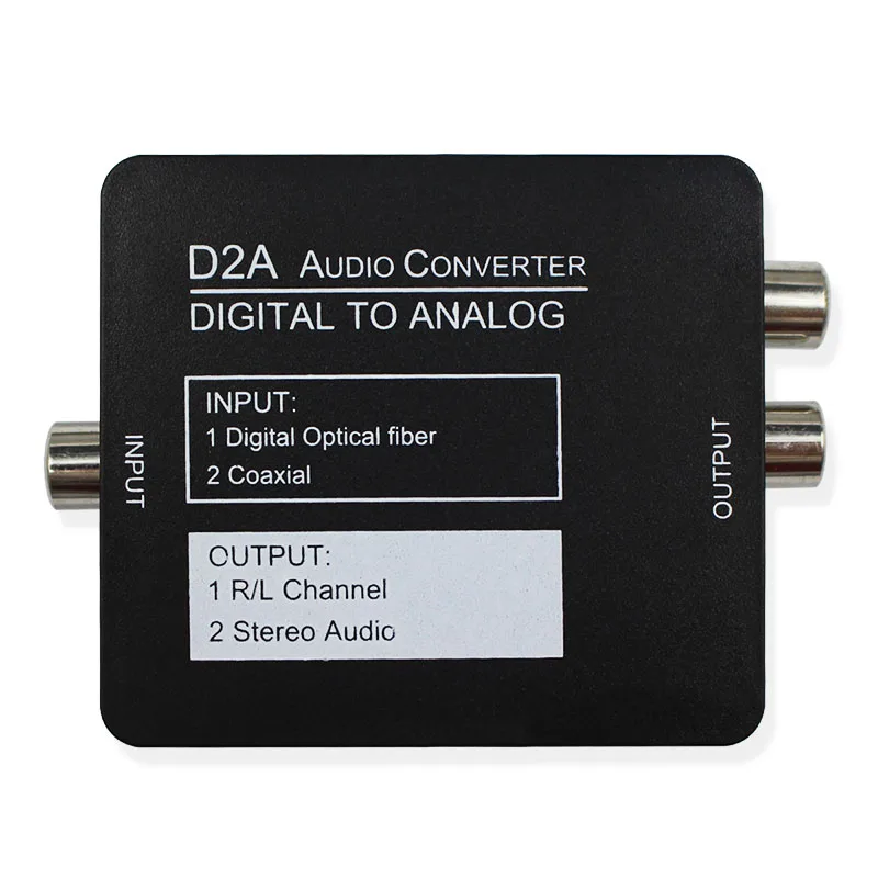

Digital to Analog Converter DAC Digital SPDIF Optical to Analog L/R RCA Converter Toslink Optical to 3.5mm Jack Audio Adapter