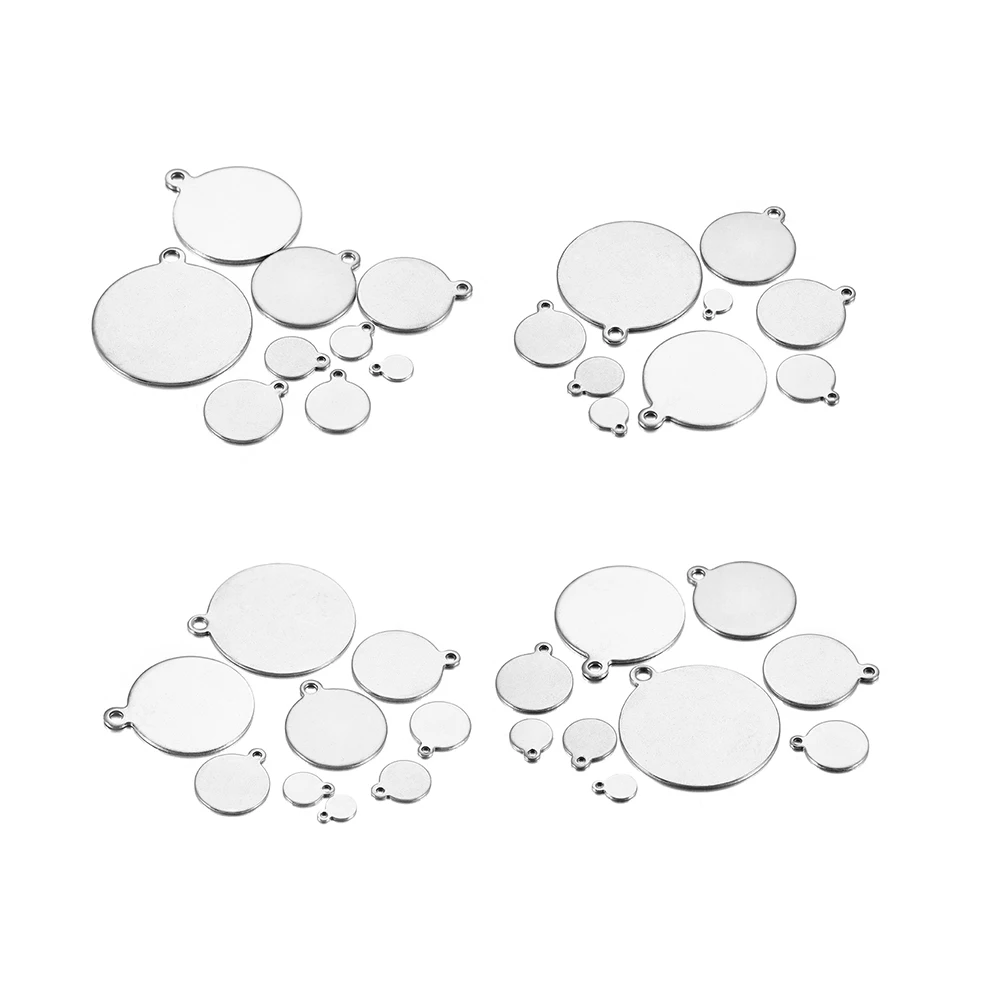 10-50 stücke 6-30mm Edelstahl Runde Disc Anhänger Blank Charms Anhänger Für Logos Stanzen Tags DIY Schmuck Machen Zubehör – Detail 18