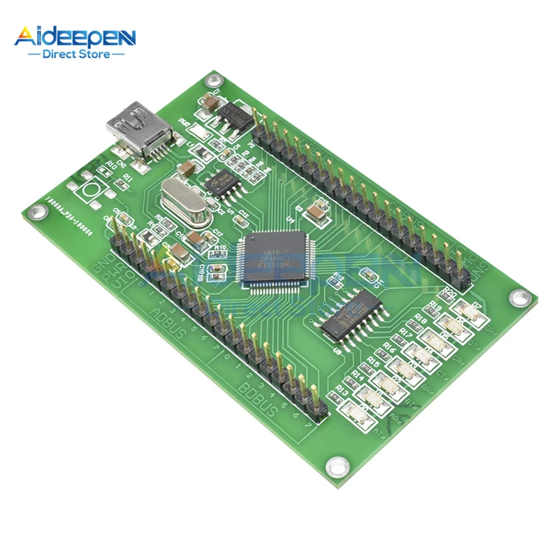 FT2232HL макетная доска для обучения FT2232H основная плата высокая скорость USB 2,0 к SPI двойной последовательный порт Программирование не требуется