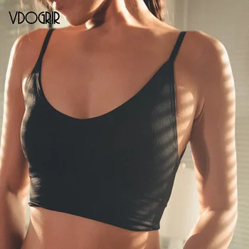 

VDOGRIR Sexy Tanks Crop Top Cotton Women Summer Basic Crop Top Streetwear Sleeveless Solid Color Underwear Women Intimates Tank