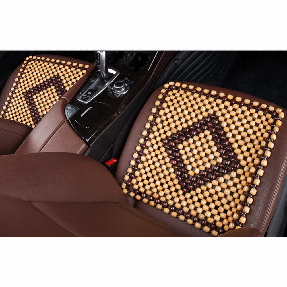 Breathable Wooden Beaded Office Massage Seat Cover Portable Ultra Comfort Universal Summer Car Cushion Travel Air Ventilation | Автомобили